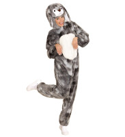 Preview: Fluffy rabbit full body costume