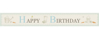 Vista previa: Peter Bunny Happy Birthday Banner Set 3 piezas