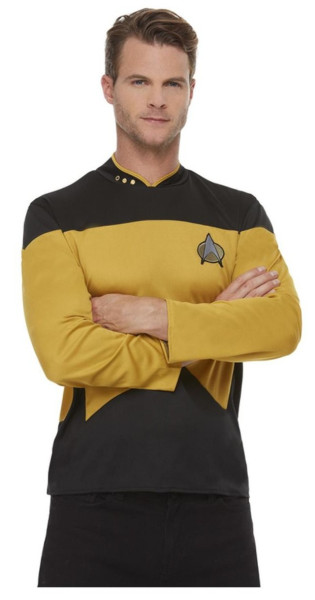 Męska koszula mundurowa nowej generacji Star Trek żółta