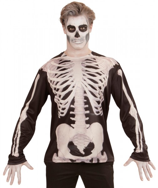Camisa de esqueleto fotorrealista para hombre