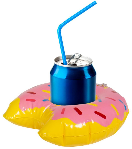 Inflatable donut cup holder