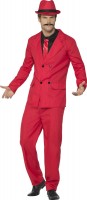 Oversigt: Gangster gentleman kostume deluxe i rødt