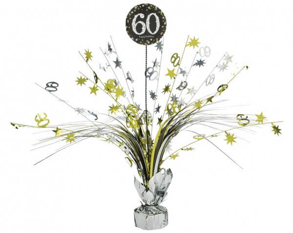Golden 60th Birthday table fountain 46cm