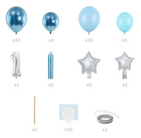Aperçu: Ensemble de ballons scintillants bleus 90 cm x 1,40 m