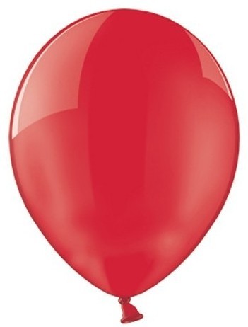 100 ballons étoiles transparents rouges 27cm