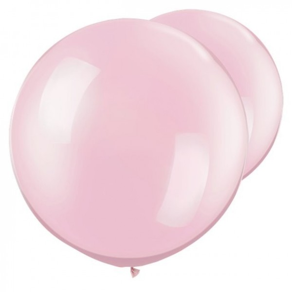 2 jasnoróżowe balony XL 76cm