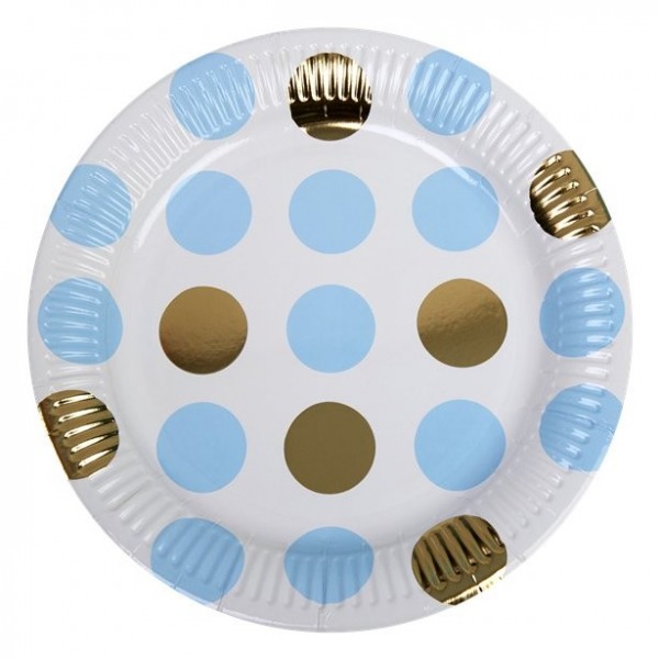 8 dots paper plate Milan 23cm