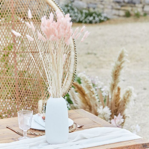 20 Country Wedding fluweel grassen roze 65cm