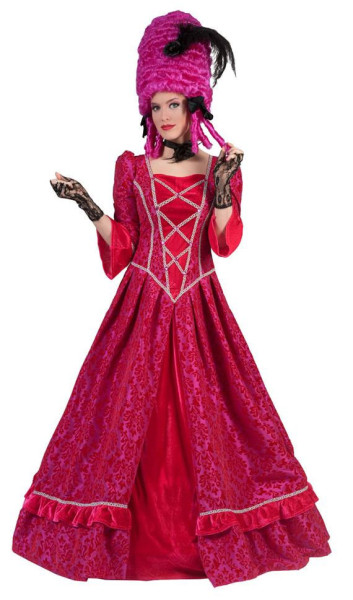 Disfraz barroco rosa para mujer
