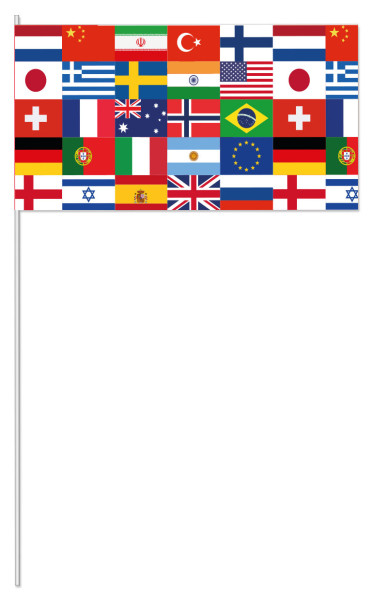 10 drapeaux en papier country party 39cm