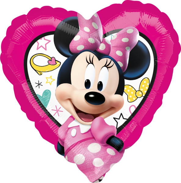 Herz Folienballon fröhliche Minnie