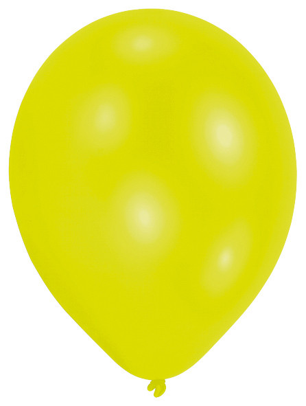 Zestaw 50 balonów w kolorze limonkowej zieleni 27,5 cm