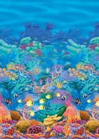 Fondo de pared de arrecife de coral 1,2 x 12,2 m