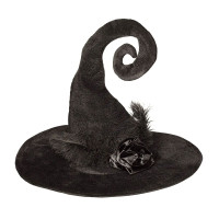Widok: Zwariowany czarny kapelusz czarownicy