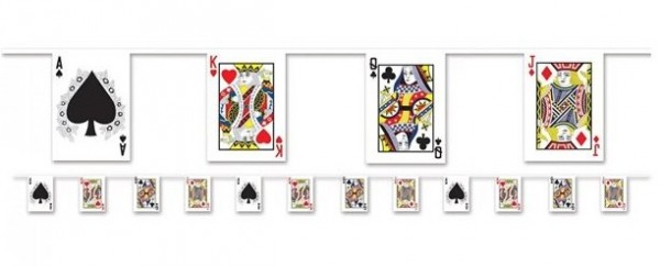 Ghirlanda di carte da gioco per la notte del poker 3.65m