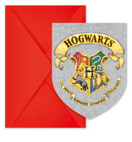 6 tarjetas de invitación Hogwarts FSC