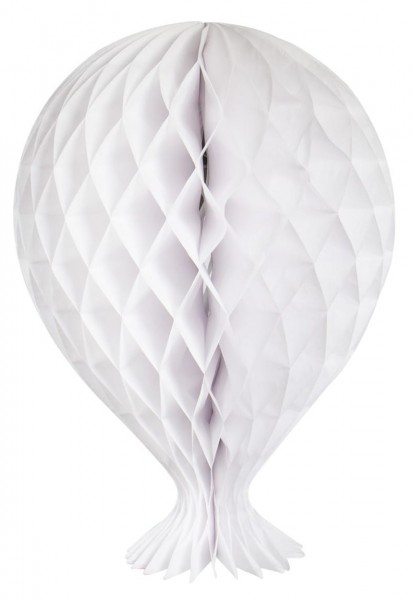 Balon biały o strukturze plastra miodu 37 cm