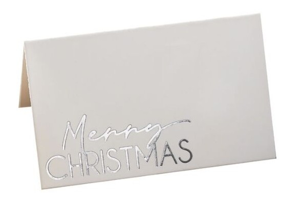 10 Merry and Bright place cards 8 x 6.5cm