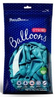 Vorschau: 10 Partystar metallic Ballons karibikblau 30cm