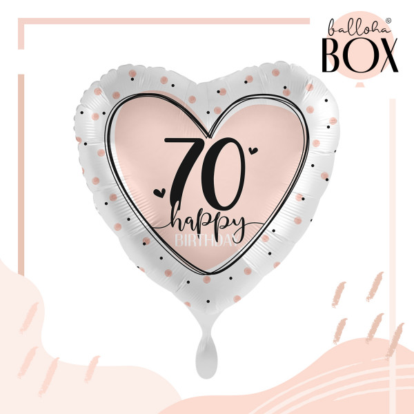 Balloha Geschenkbox DIY Happy 70 Heart XL