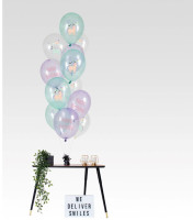 Preview: 12 Glady Unicorn balloons 33cm
