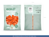 100 eco pastel ballonnen oranje 26cm