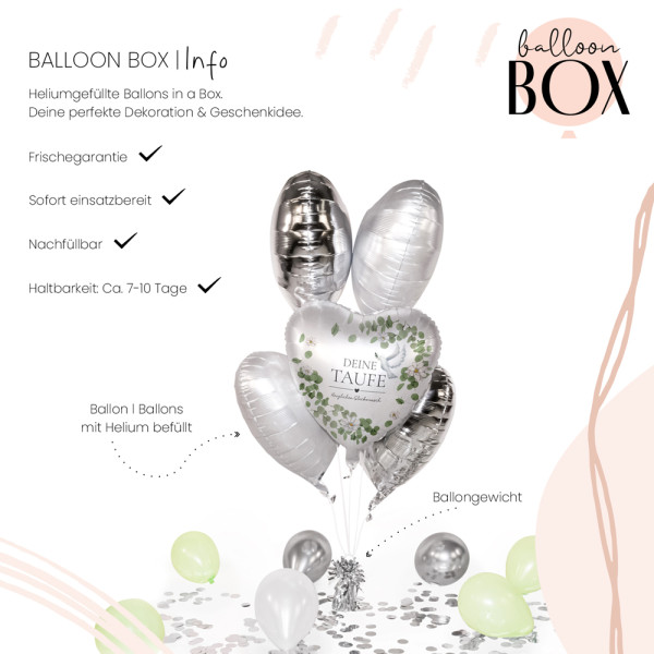 Heliumballon in der Box Taufe 3