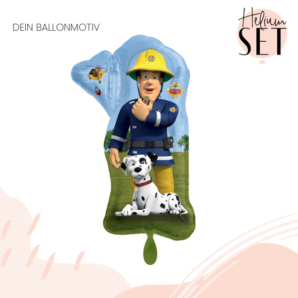 Fireman Sam Ballonbouquet-Set mit Heliumbehälter 2