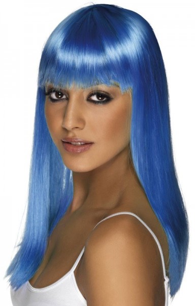 Parrucca per feste di Zynthia in neon blu