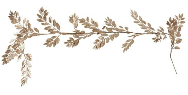 Guirlande de feuilles de Noël dorées 1.75m