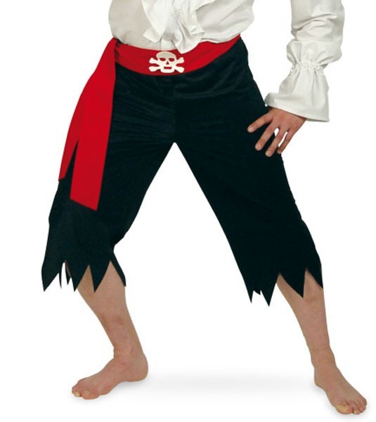 Pantaloni da pirata con frange e cintura da uomo