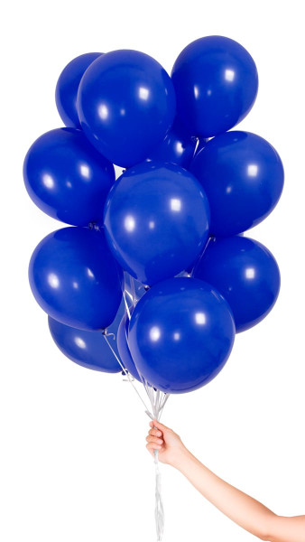 30 globos azul pavo real 23cm