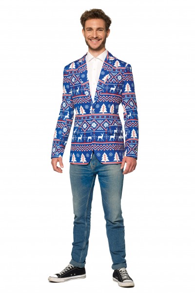 Suitmeister Blazer Navidad Azul Nórdico