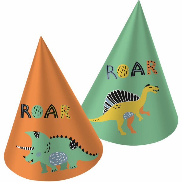 Dino Roar party hats