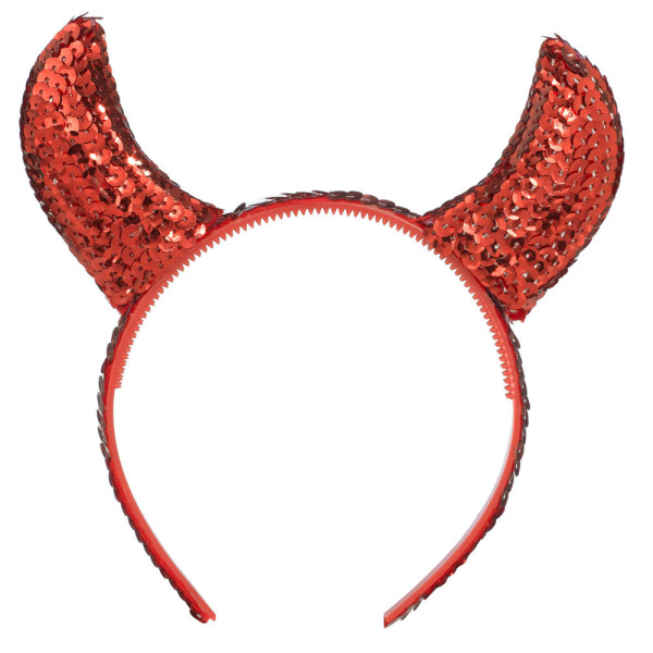 Devil horns paljett pannband