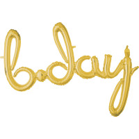 Goldener B-Day Schriftzug 93 x 68cm