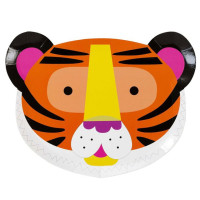 Preview: 12 party plates zebra and tiger 23cm