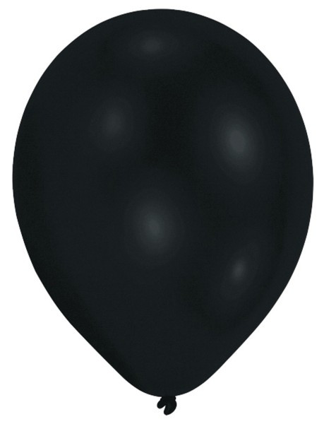 25 globos de látex negro intenso 27,5cm