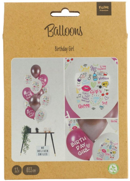 12 Queen of the Day Ballons 33cm 3