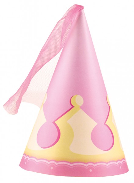 4 Princess Isabella party hats 16cm