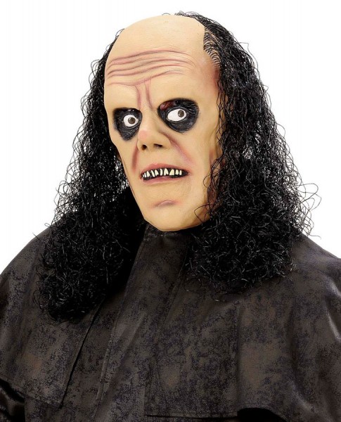 Horror gravedigger mask with wig 2