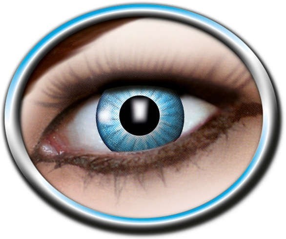 Hypnotisk blå kontaktlinse
