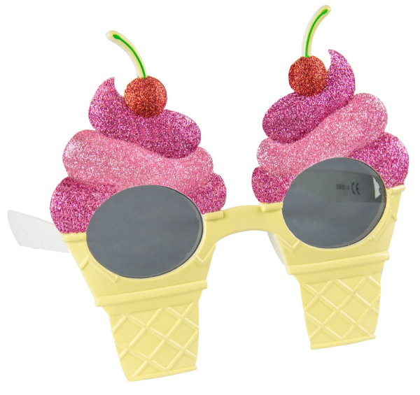 Party glasses glitter soft ice cream