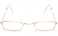Widok: Klasyczne okulary Świętego Mikołaja w kolorze złotym