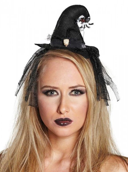 Sombrero de bruja en miniatura Tiffy Black