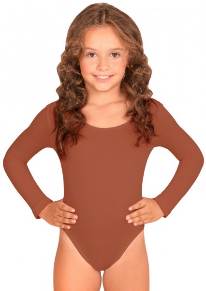 Body infantil clásico marrón