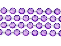Vista previa: Percha de cuentas de cristal violeta oscuro 1m