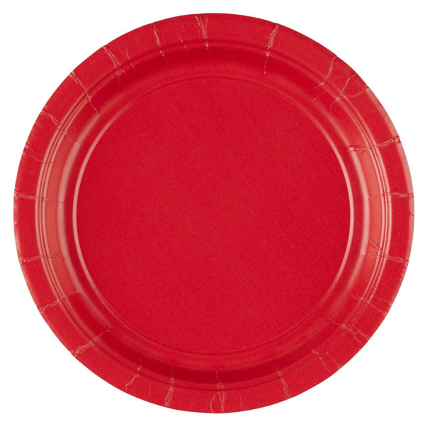 20 piatti rosso acceso 17.7 cm