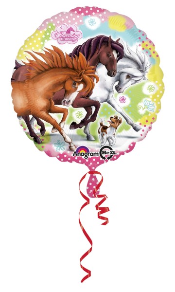 Folienballon Liebenswerte Pferde-Familie