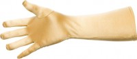Preview: Golden satin gloves 40cm